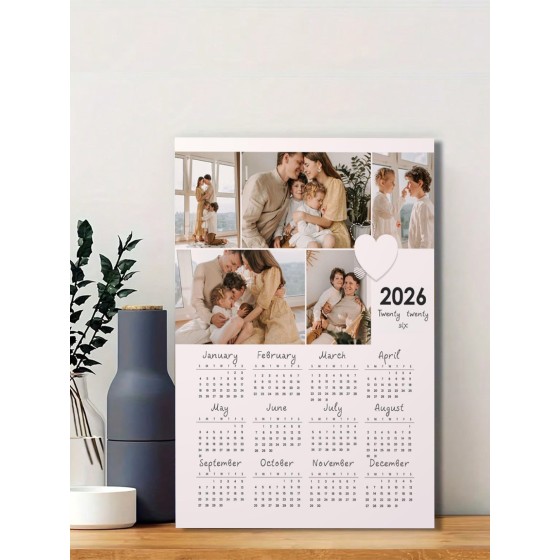 Customizable Framed Canvas Photo Calendar