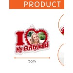 I Love My Girlfriend Photo Creative Keychain