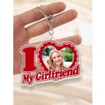 I Love My Girlfriend Photo Creative Keychain